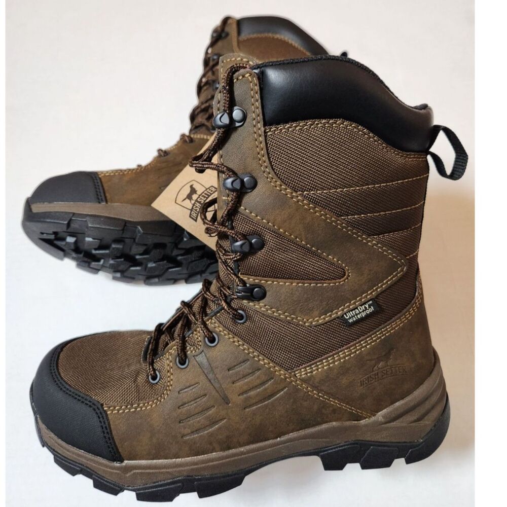 Irish Setter by Red Wing Hunt Terrain Men’s 8.5 Waterproof Boots Brown